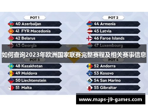 如何查询2023年欧洲国家联赛完整赛程及相关赛事信息